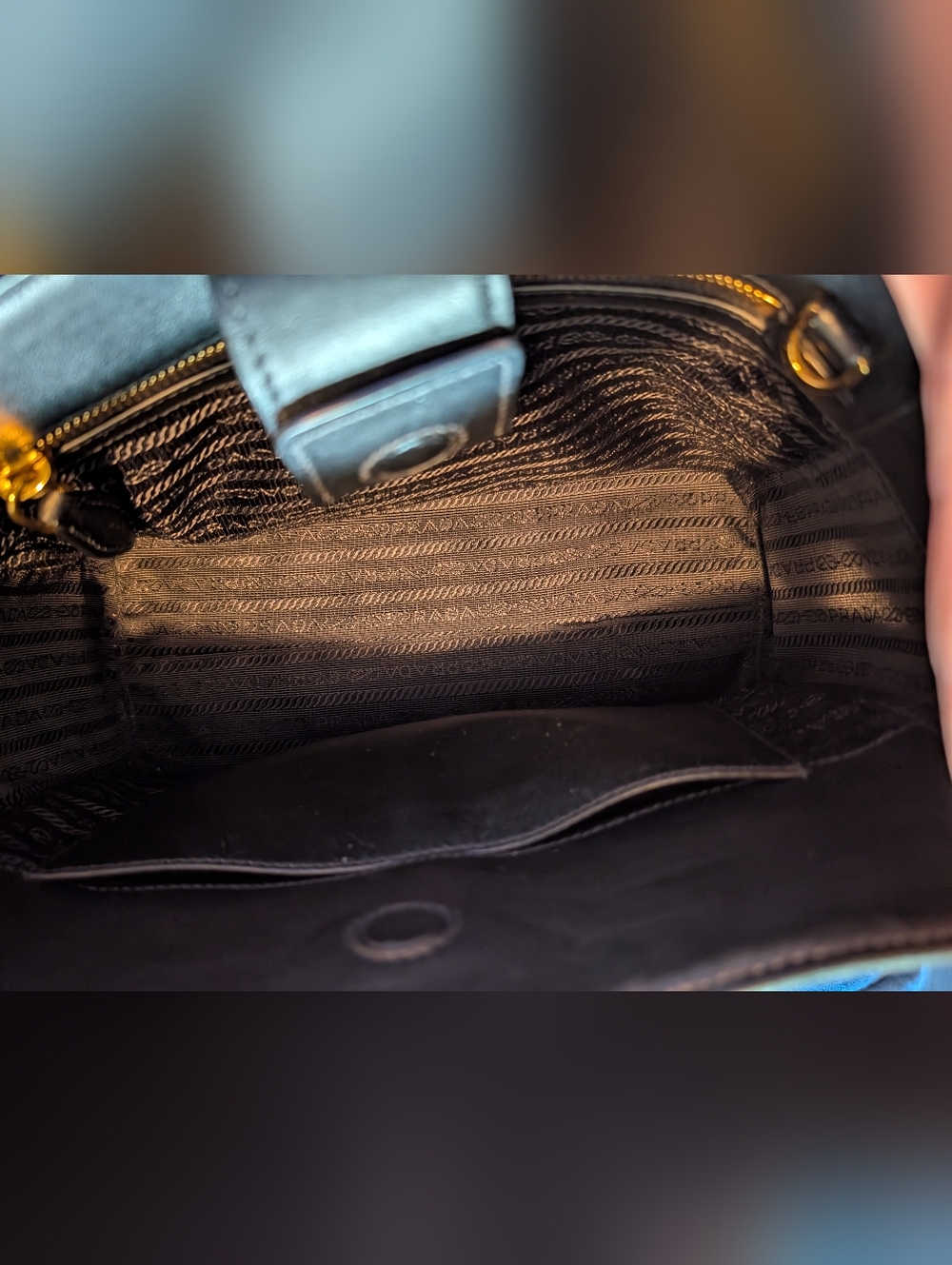 Prada Saffiano Leather Grey/Black Top Handle Tote Rehab Project Bag! - Picture 6 of 16